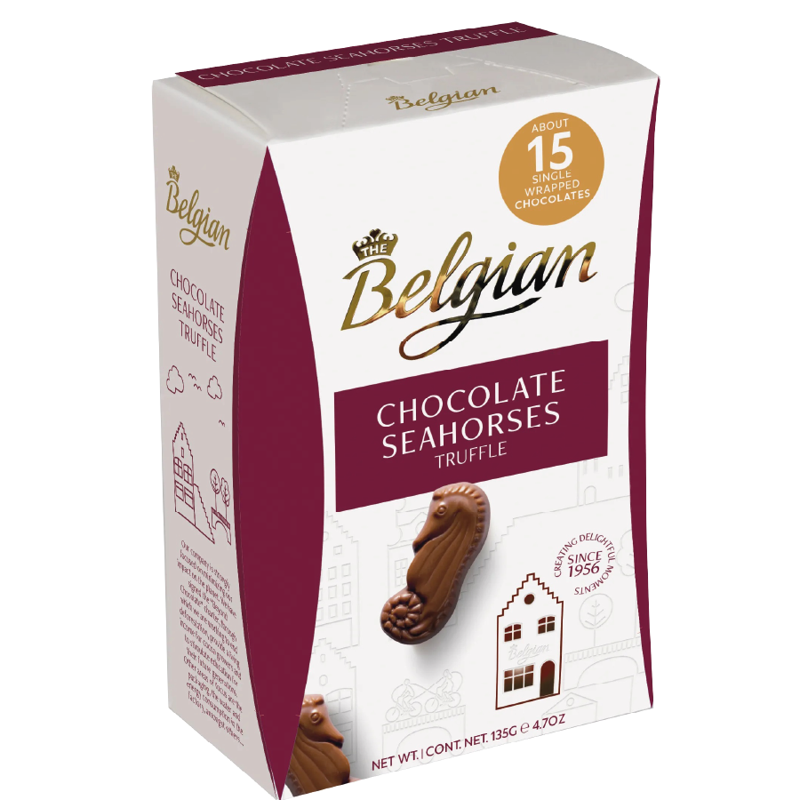 The Belgian Flowpack Seahorses Truffle 135gr